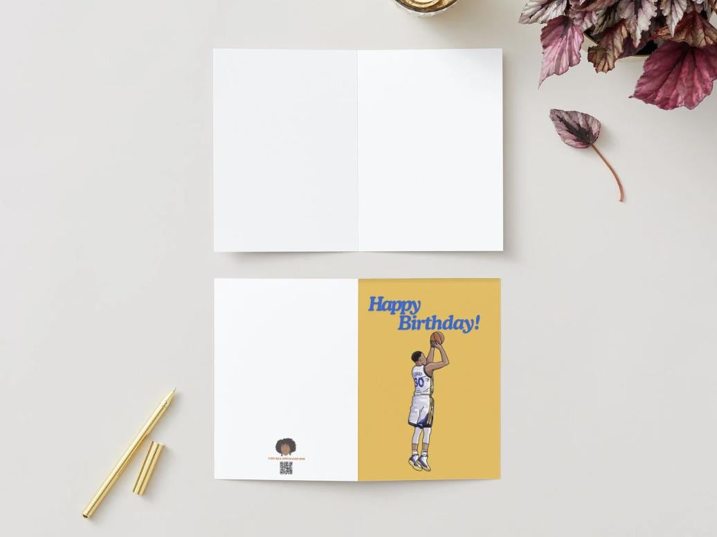 Steph Curry Physical Birthday 5x7 Card