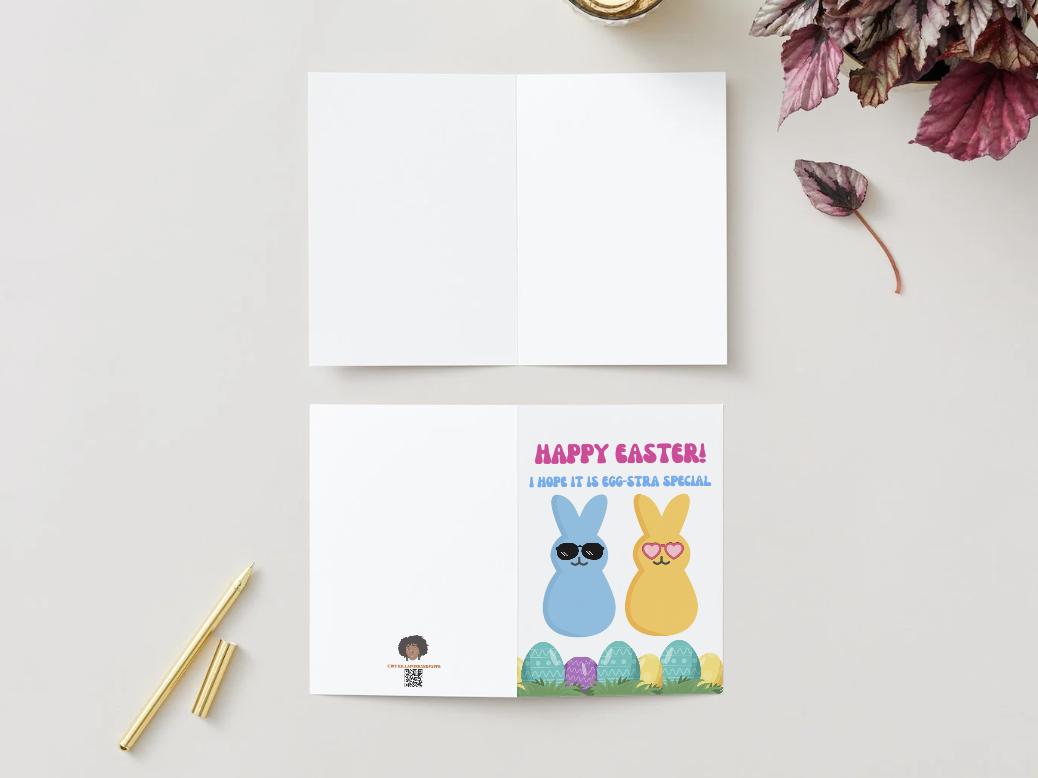 Happy Easter Card - Funny & Adorable! - Physical 5x7