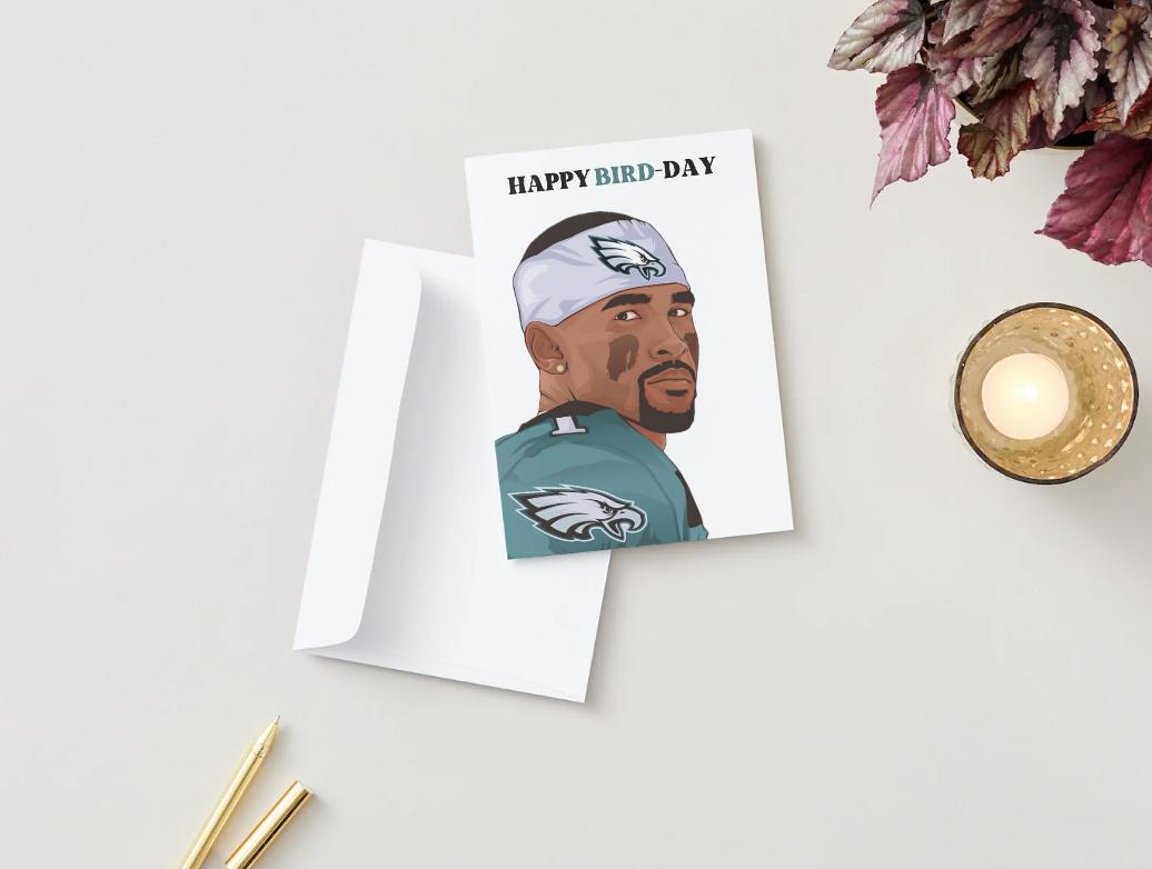 Jalen Hurts "Happy Bird-Day" Physical Card