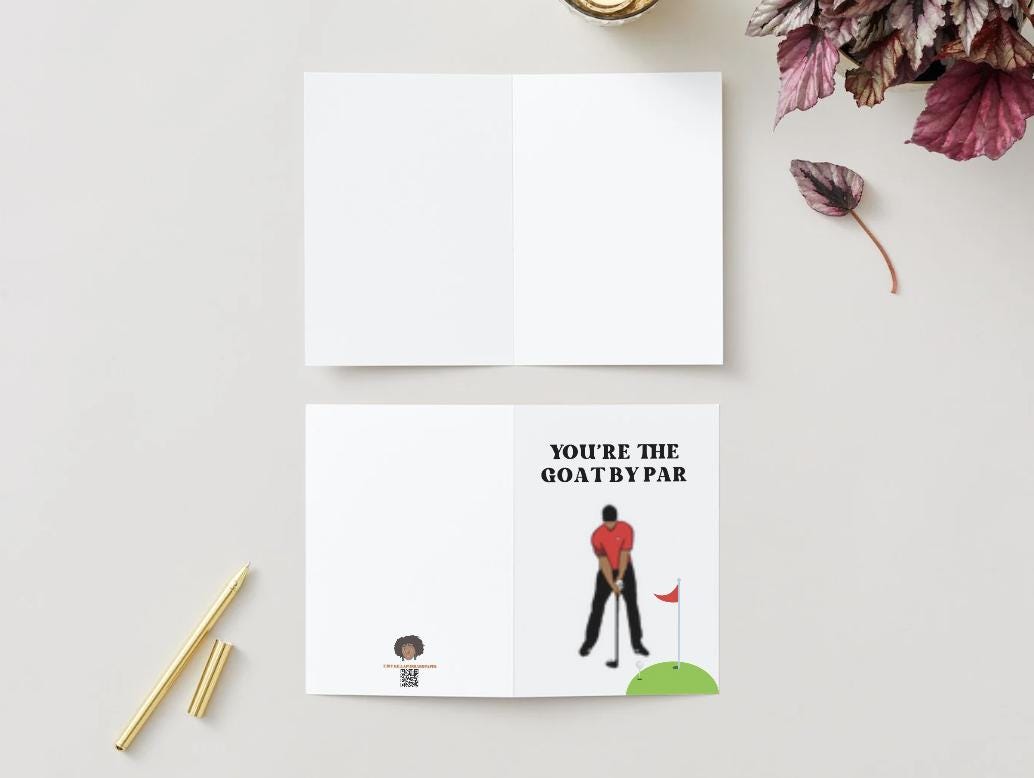 Tiger Woods "You're the GOAT By Par" Golf - Physical Card