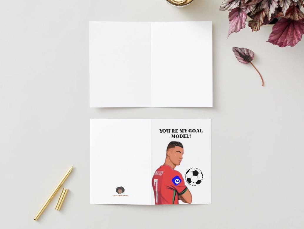 Cristiano Ronaldo - Physical Birthday/Valentines Soccer Card
