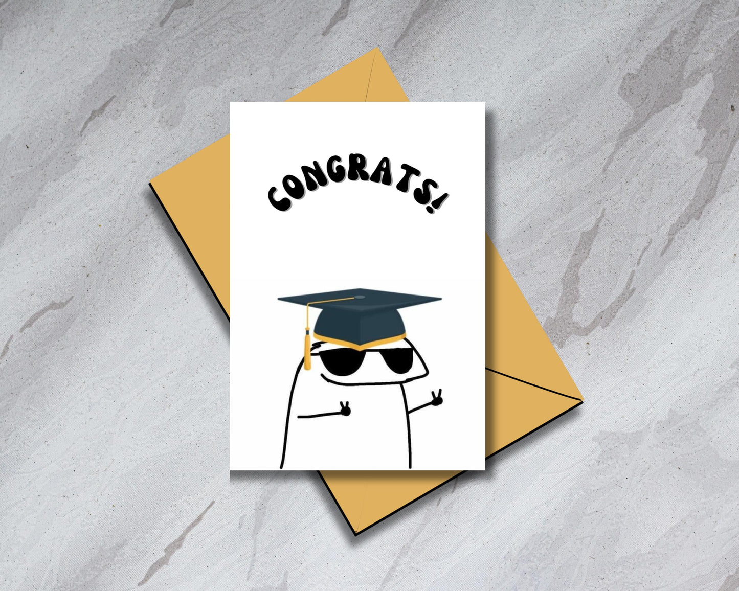 Stick-figure Meme Physical Card - 5x7