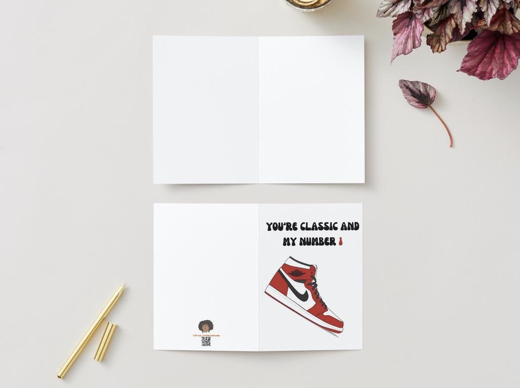 Jordan 1's - Physical Anniversary/Valentine's/Father's Day Card