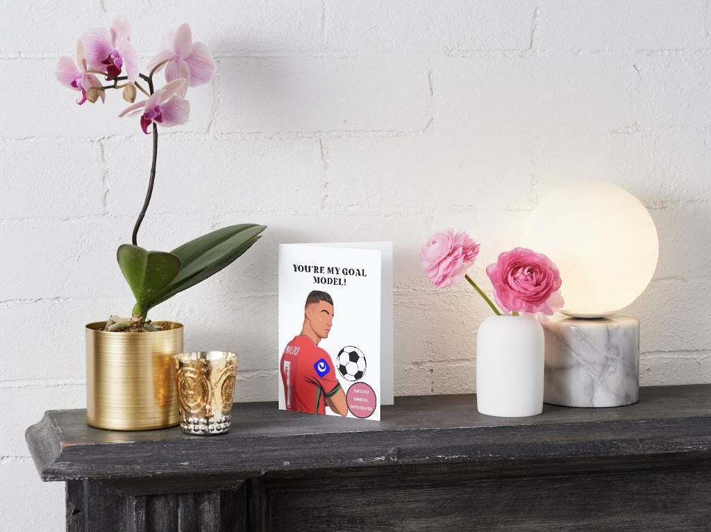 Cristiano Ronaldo - Digital Download Birthday/Valentines Soccer Card - FIFA