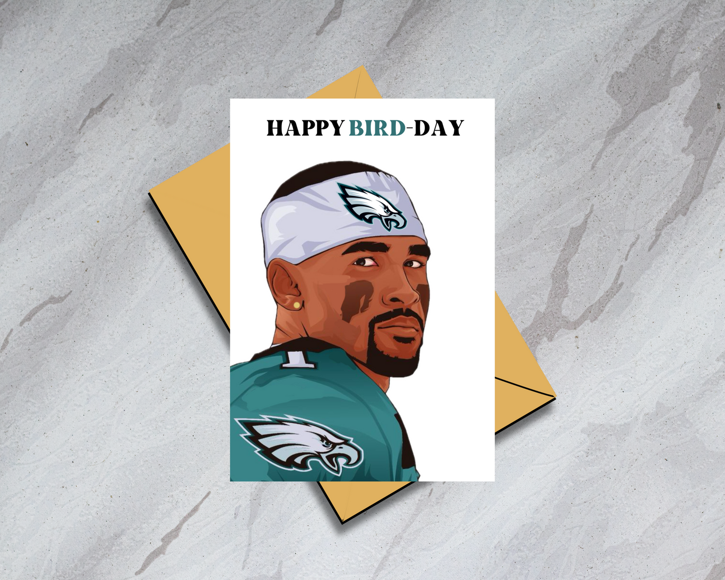 Jalen Hurts "Happy Bird-Day" Physical Card