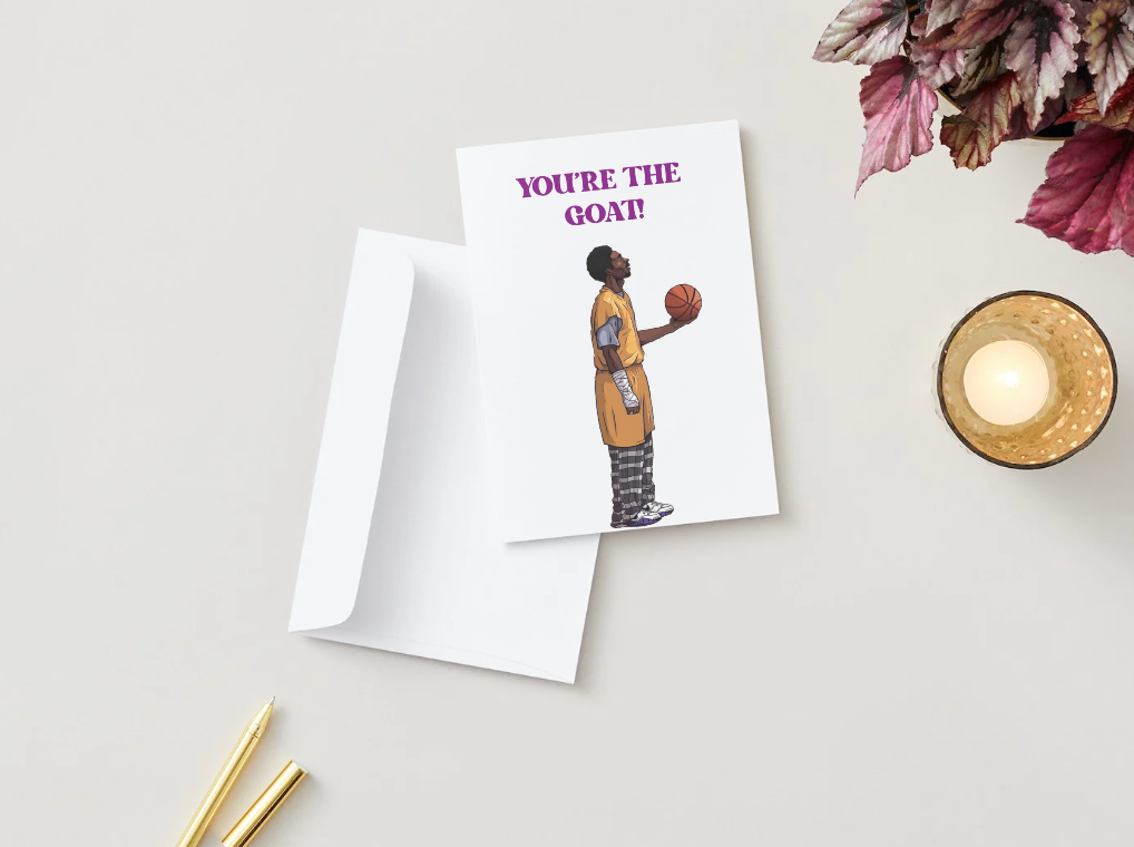 Kobe Bryant PJ's Physical Card - "You're the GOAT" - LA Lakers