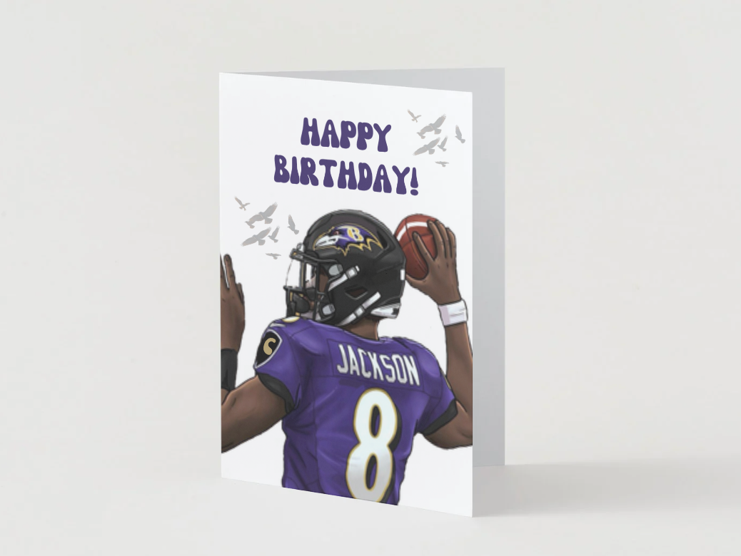 Lamar Jackson Baltimore Ravens - Physical Birthday Card