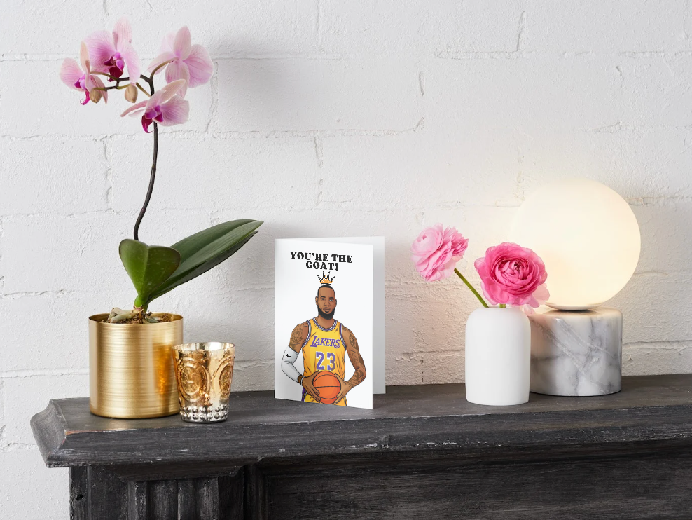 Lebron James Lakers - Physical GOAT Birthday Card