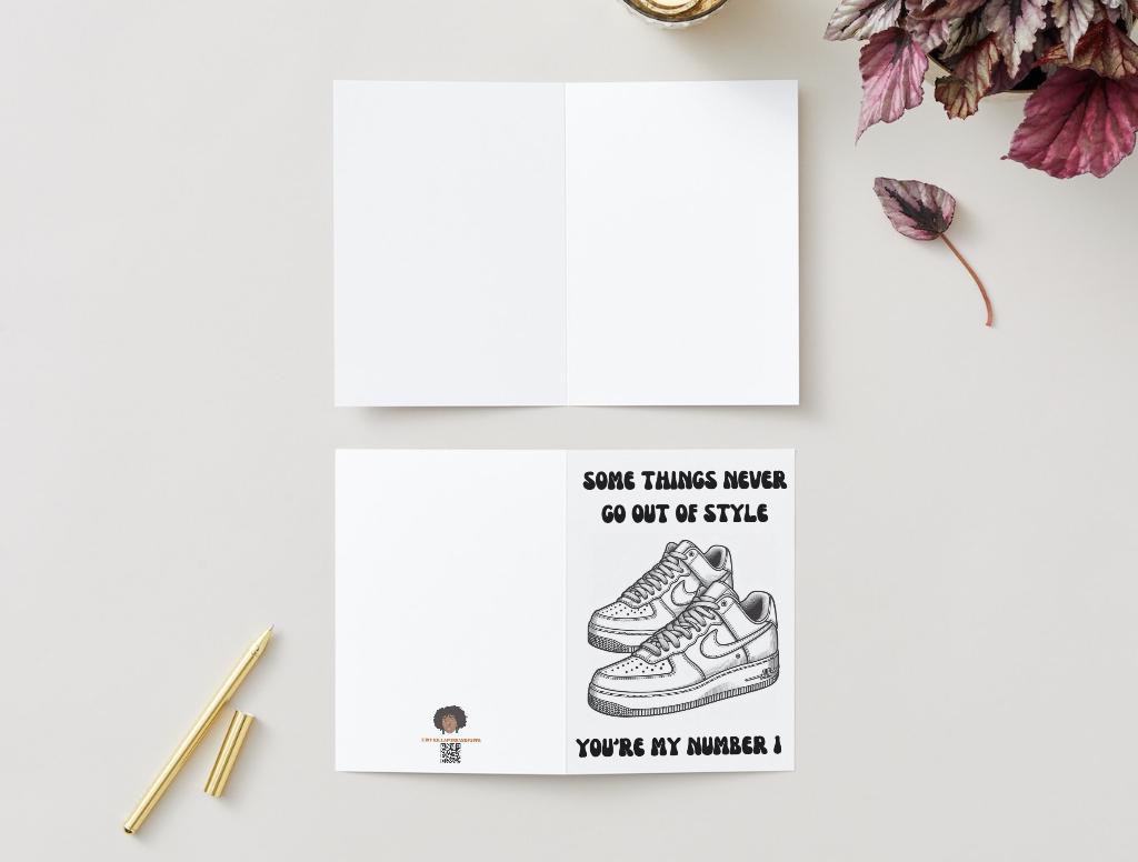 Air Force 1's - Physical Anniversary/Valentine's Card