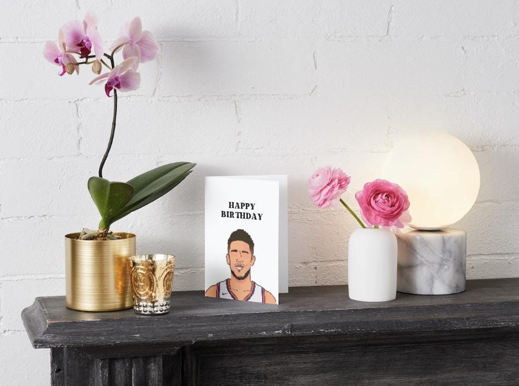 Devin Booker - Phoenix Suns - "Happy Birthday" - Physical Birthday Card