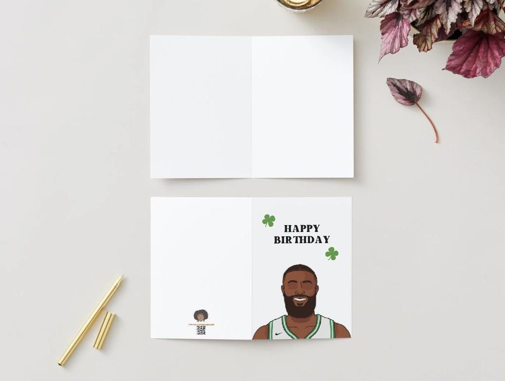 Jaylen Brown - Boston Celtics - "Happy Birthday" - Physical Birthday Card