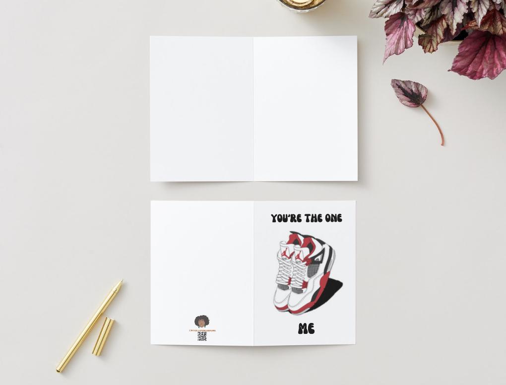 Sneakerhead Air Jordan 4's - Physical Anniversary/Valentine's Card