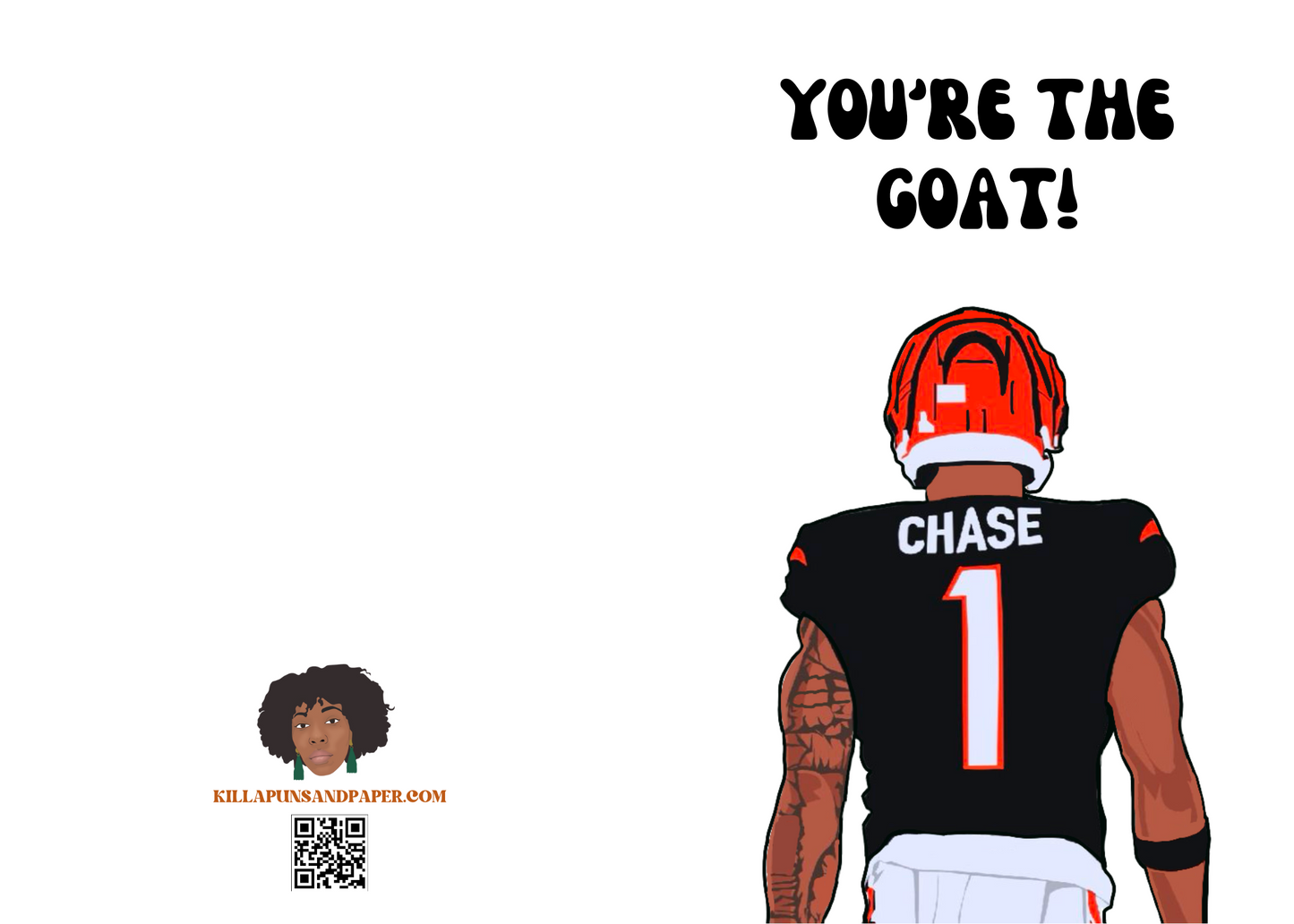 Ja'Marr Chase Cincinnati Bengals - Physical Birthday Card