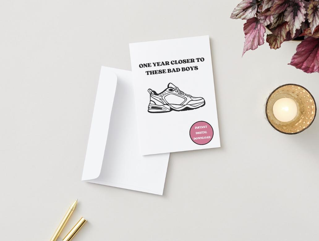 Dad Shoes - New Balances - Sneakerhead Digital Download Birthday/Father's Day Card