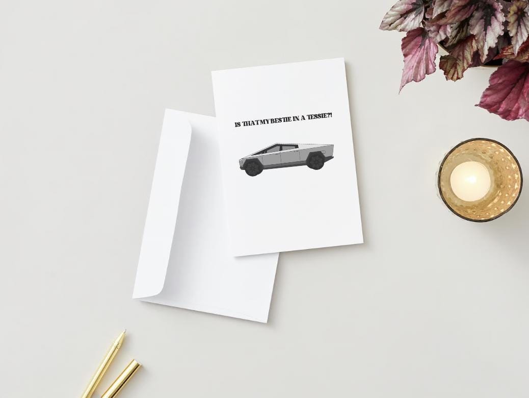 Digital Download - Bestie in a tessie - Galentine's Day Card