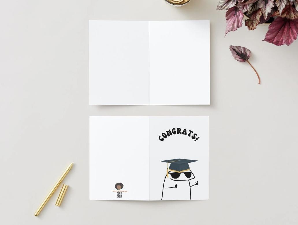 Stick-figure Meme Physical Card  - 5x7