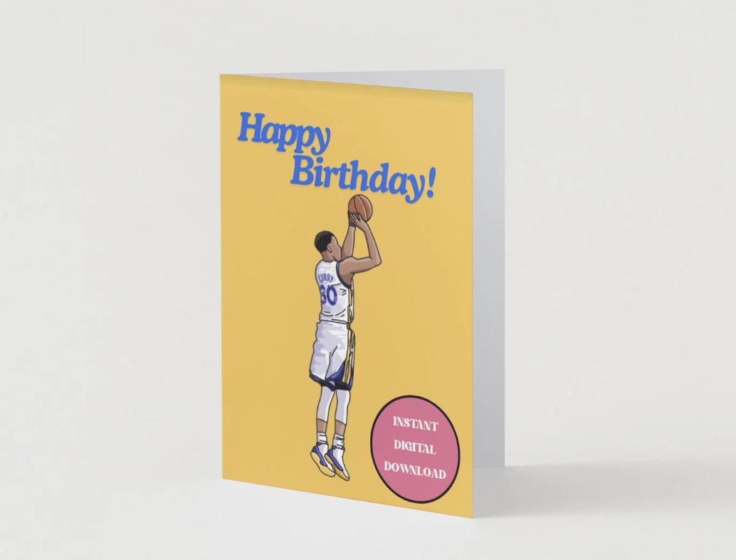 Steph Curry Birthday Card - Digital Download