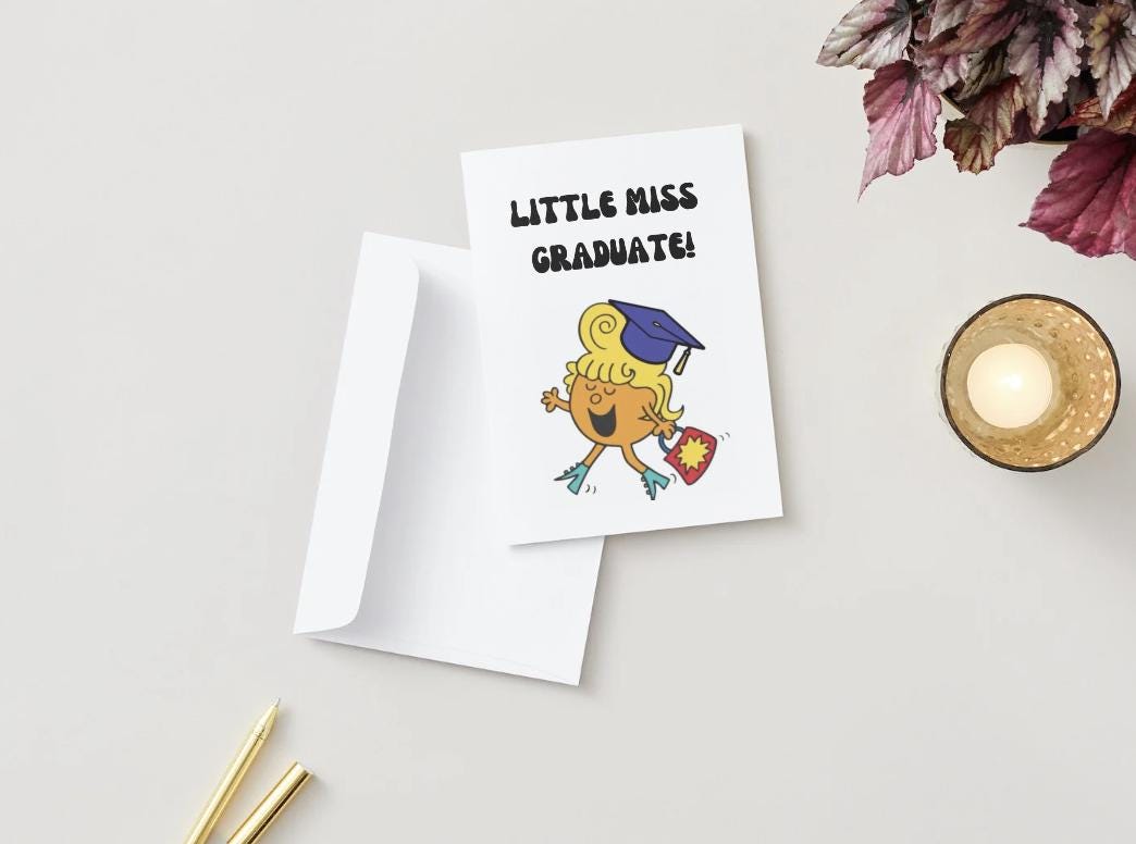 Little Miss Graduate Physical Card  - 5x7