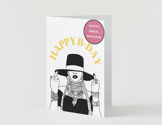 Beyonce "Happy bday" - Digital Download Card