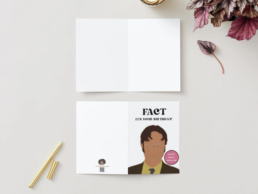 Dwight - The Office - Digital Download Birthday Card