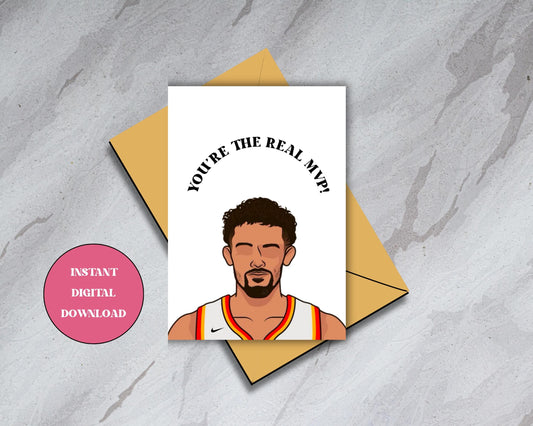 Trae Young Hawks - "You're The Real MVP" - Digital Birthday Card