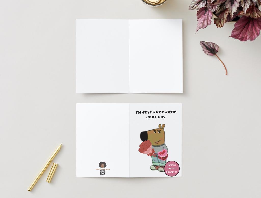 Romantic Chill Guy Meme - Digital Download Birthday/Valentines/Anniversary Card