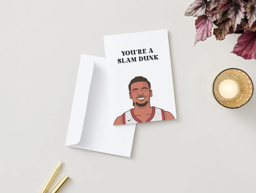 Jalen Green - Houston Rockets - "You're a Slam Dunk" - Digital Download Birthday/Anniversary Card