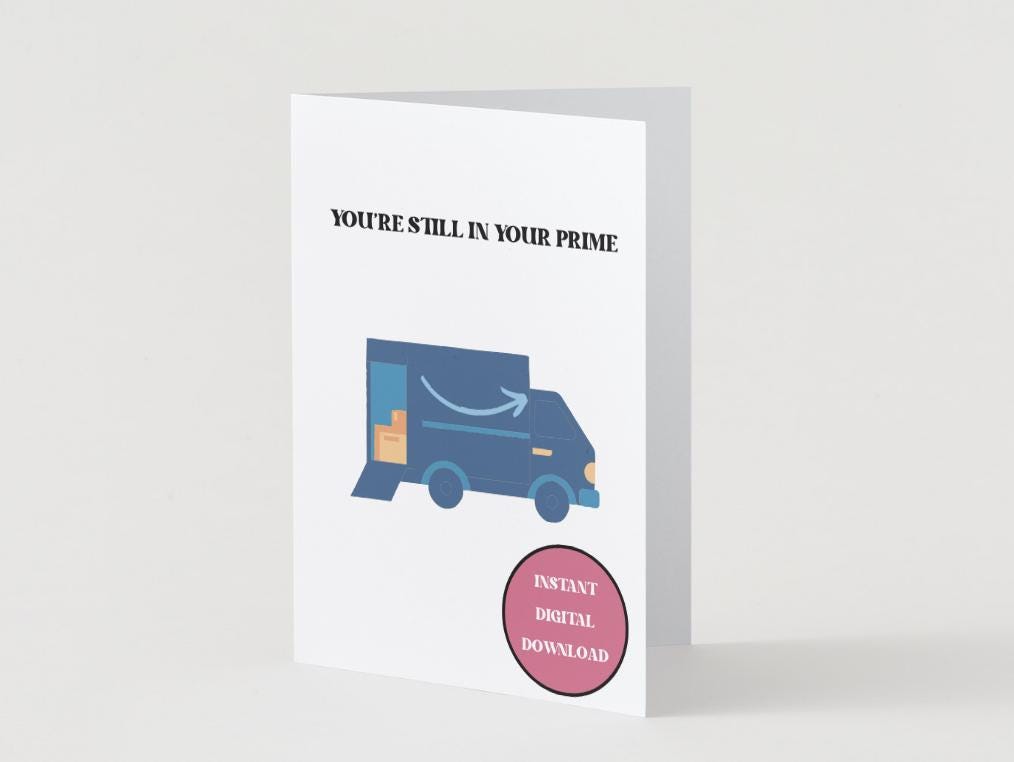 Digital Download - Amazon Prime Birthday Card - Jeff Bezos