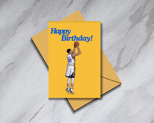 Steph Curry Physical Birthday 5x7 Card