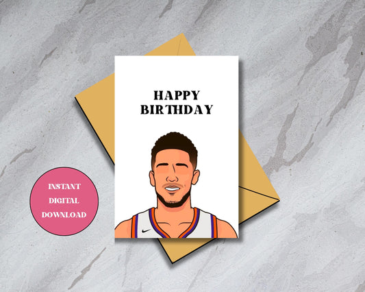 Devin Booker - Phoenix Suns - "Happy Birthday" - Digital Download Birthday Card