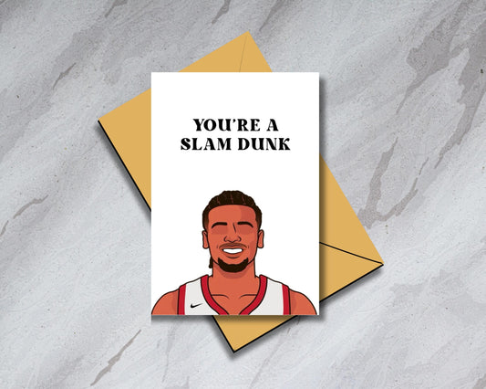 Jalen Green - Houston Rockets - "You're a Slam Dunk" - Physical Birthday/Anniversary Card
