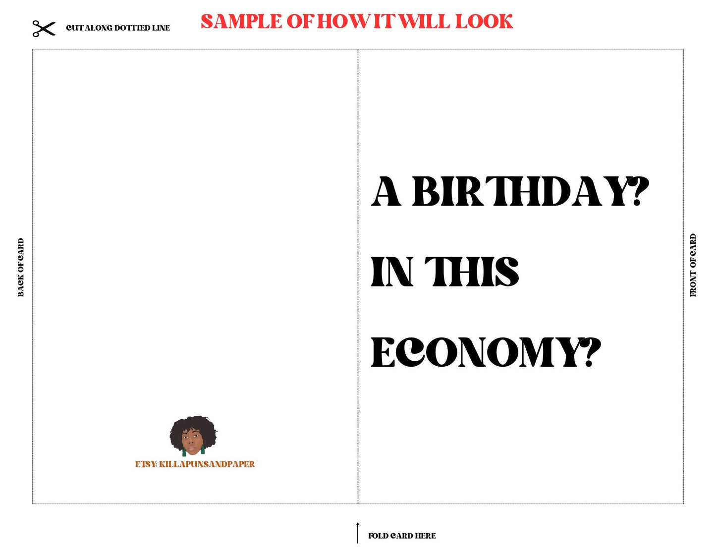 Digital Download - Not a day over fine AF - Birthday/Valentine's Day Card