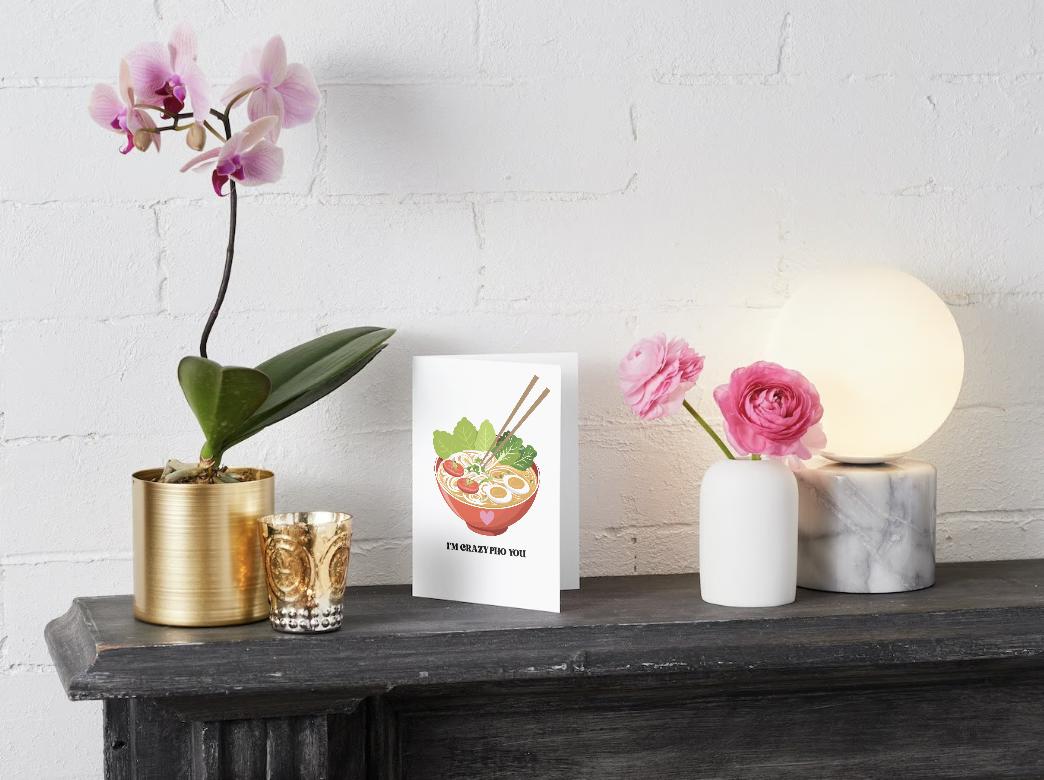Digital Download - I'm Crazy Pho You - Valentine's Day Card