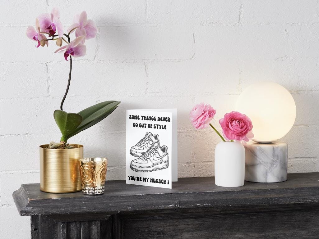 Air Force 1's - Physical Anniversary/Valentine's Card