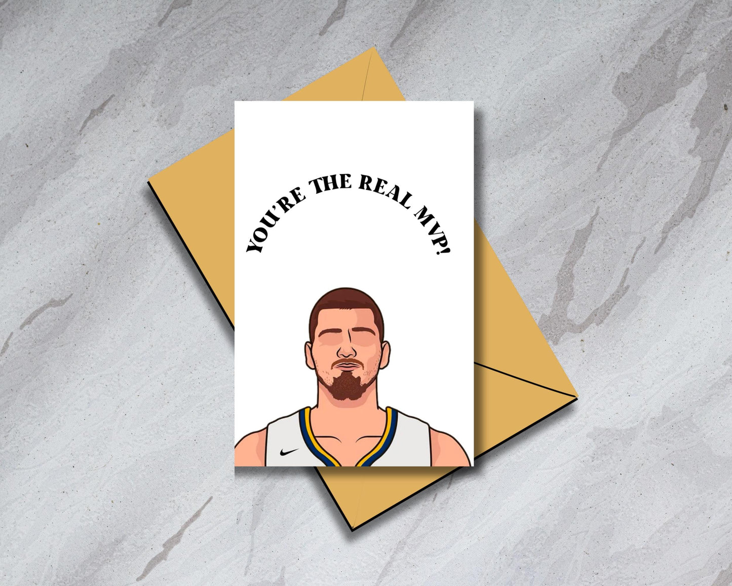 Nikola Jokić Denver Nuggets - "You're The Real MVP" - Physical Birthday/Anniversary Card