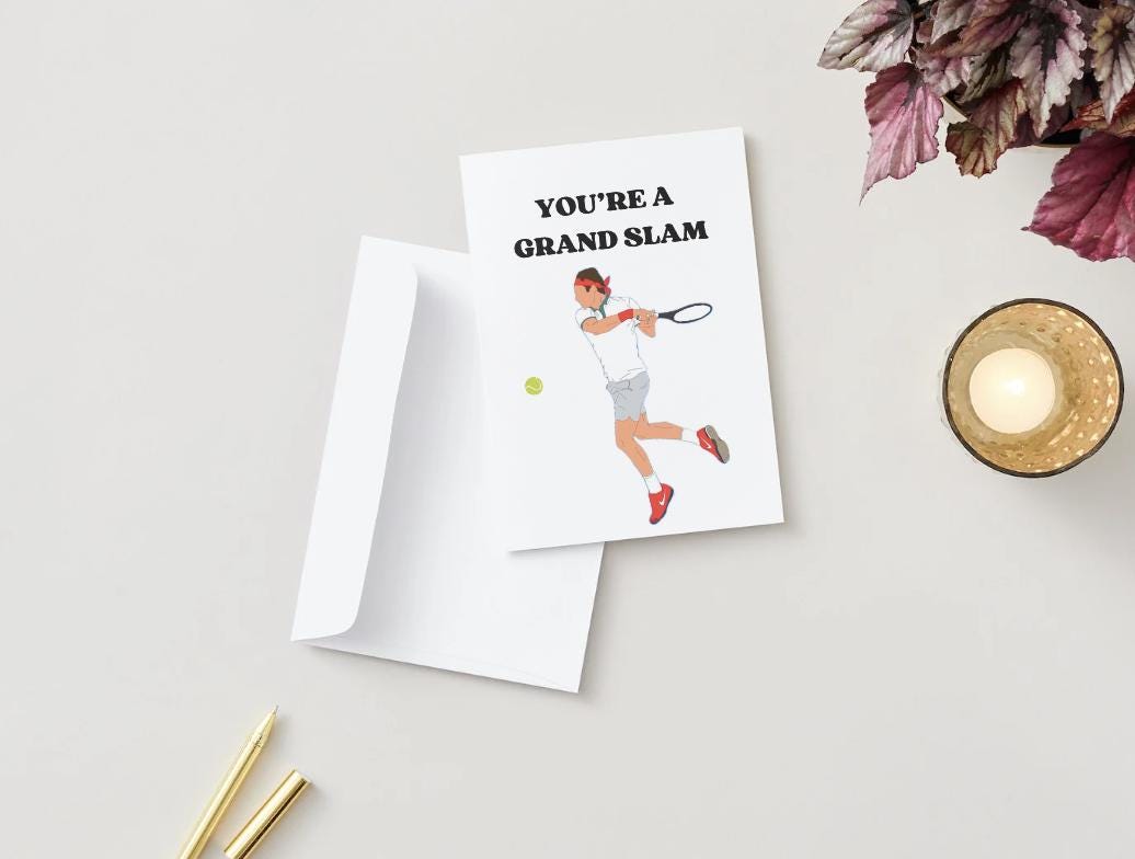 Roger Federer "You're a Grand Slam" Tennis - Physical Happy Birthday/Anniversary/Father's Day Card