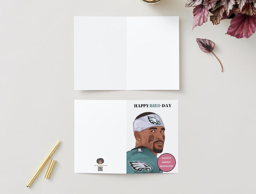 Jalen Hurts - Digital Download -  "Happy Bird-Day" Card
