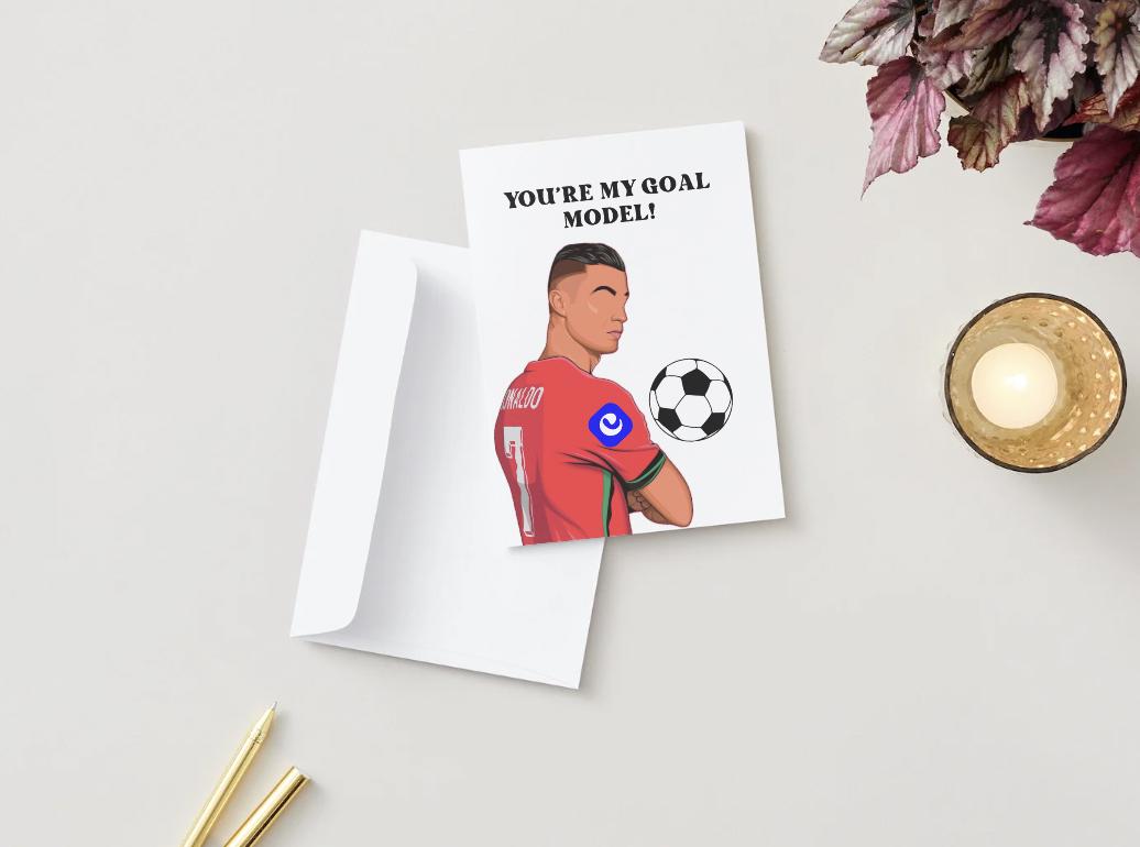Cristiano Ronaldo - Physical Birthday/Valentines Soccer Card