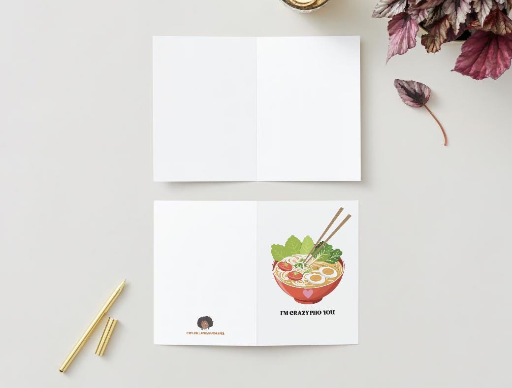 Digital Download - I'm Crazy Pho You - Valentine's Day Card