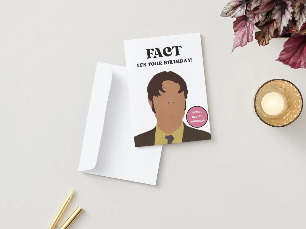 Dwight - The Office - Digital Download Birthday Card