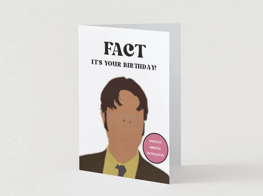 Dwight - The Office - Digital Download Birthday Card