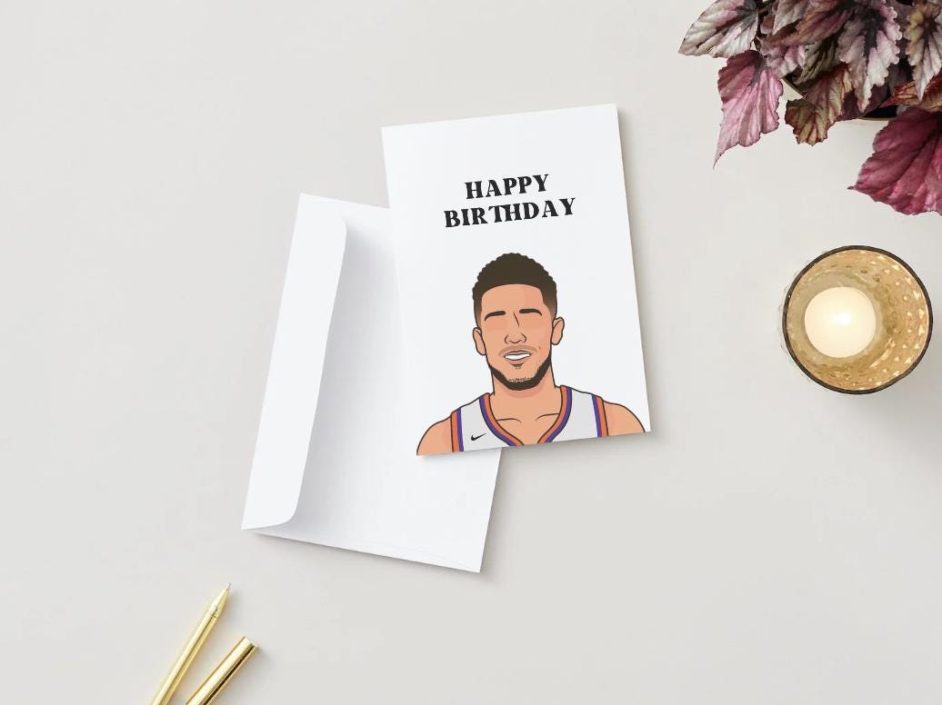 Devin Booker - Phoenix Suns - "Happy Birthday" - Digital Download Birthday Card
