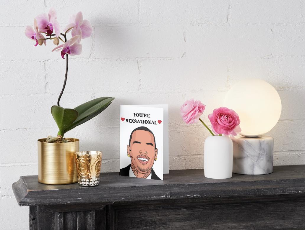 Physical Chris Brown "You're Sensational" Card - Birthday/Valentine's Day/Anniversary