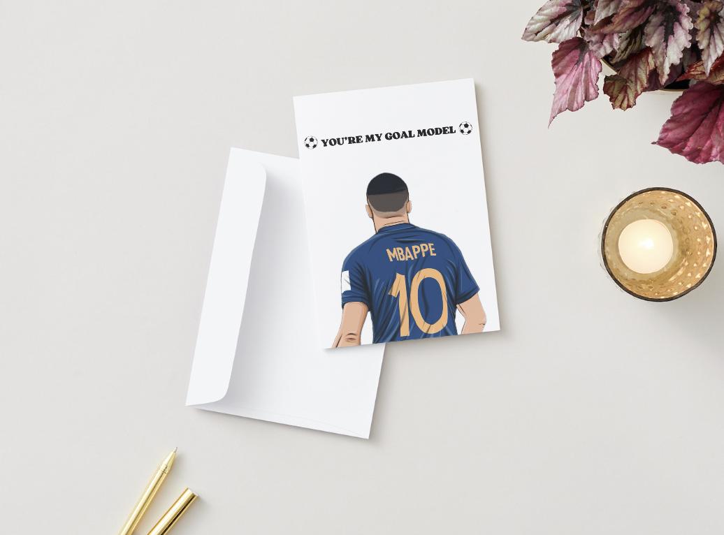 Kylian Mbappé Real Madrid - Digital Download Birthday/Valentines Soccer Card - FIFA
