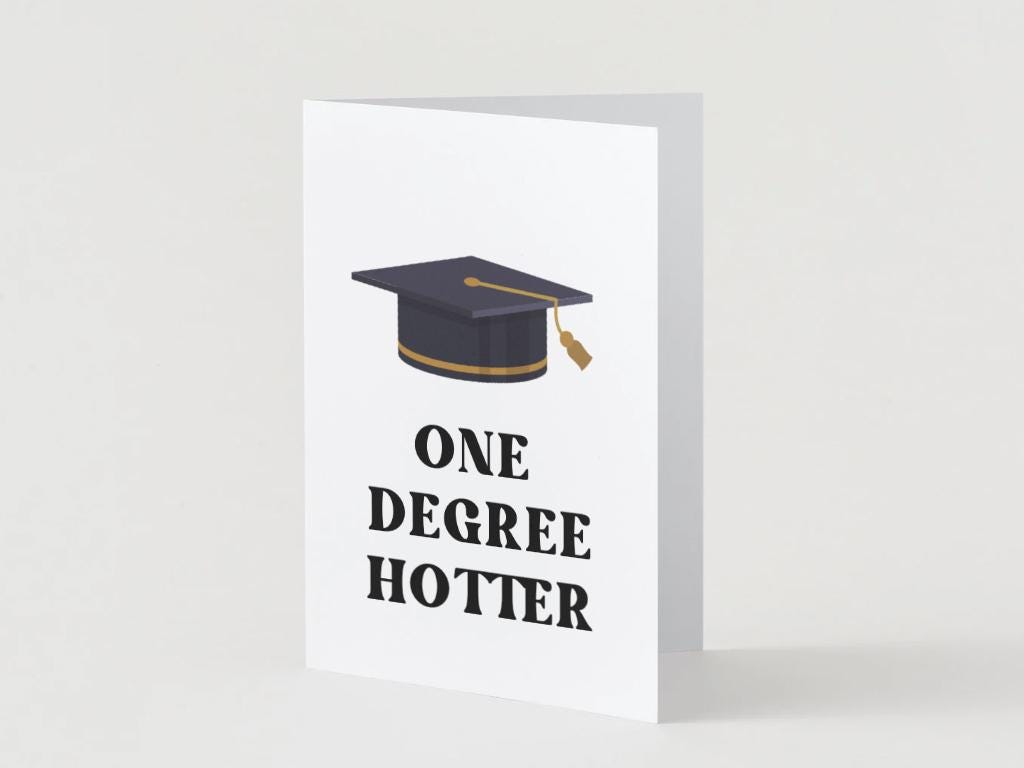 One Degree Hotter Physical Graduation Card