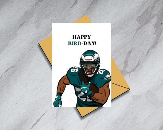Saquon Barkley "Happy Bird-Day" - Physical Birthday Card