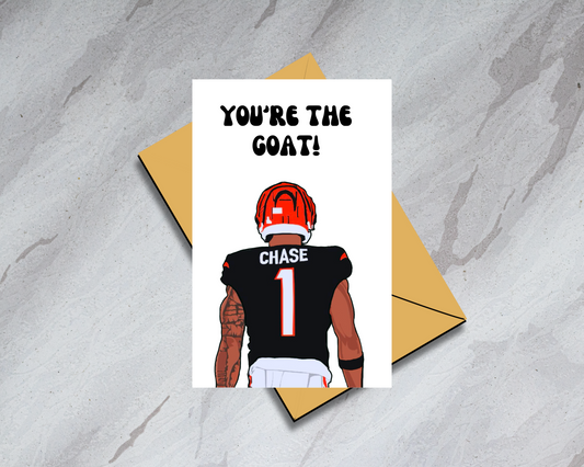 Ja'Marr Chase Cincinnati Bengals - Physical Birthday Card
