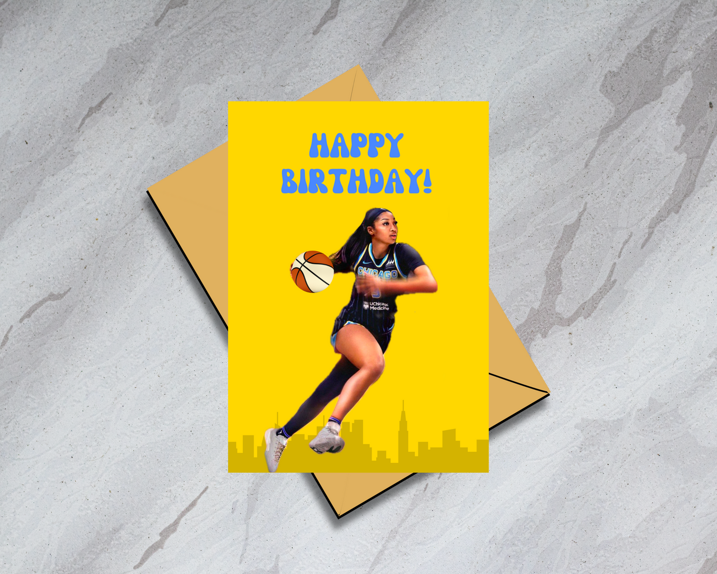 Angel Reese Physical Card - "Happy Birthday" - Chicago Sky