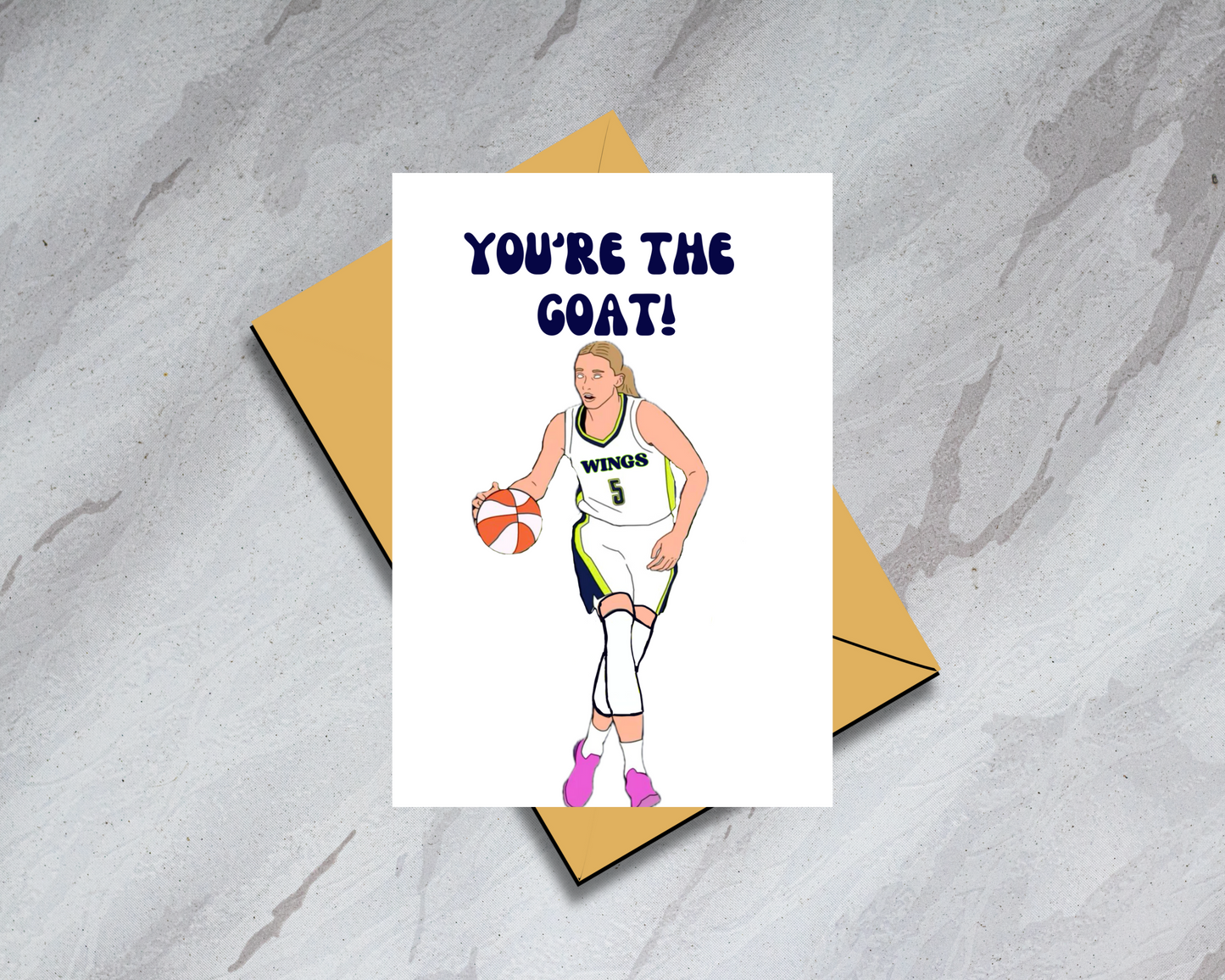 Paige Bueckers Physical Card - "You're the GOAT" - Dallas Wings