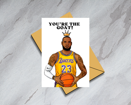 Lebron James Lakers - Physical GOAT Birthday Card